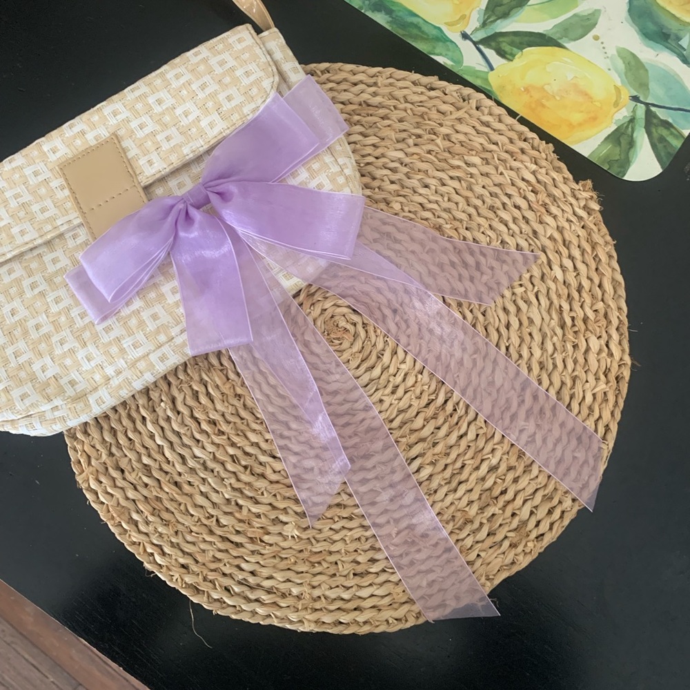 LAVENDER STREAMER BOW 13”
